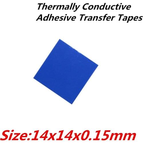 100pcs/lot 14x14mm Thermally Conductive Adhesive Transfer Tapes thermal pad double sided tape for heatsink radiator