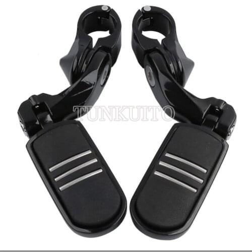 2Pcs/Pair High Quality Metal & Rubber Foot Peg Pedal Footrest Mount For 1-1/4" (32mm) Highway Engine Guards Foot Pegs
