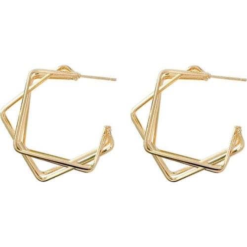 2021 Hot Sale Irregular Twisted Earrings Simple Temperament Exquisite Semale Sexy Earring Jewelry Gift Party Accessories