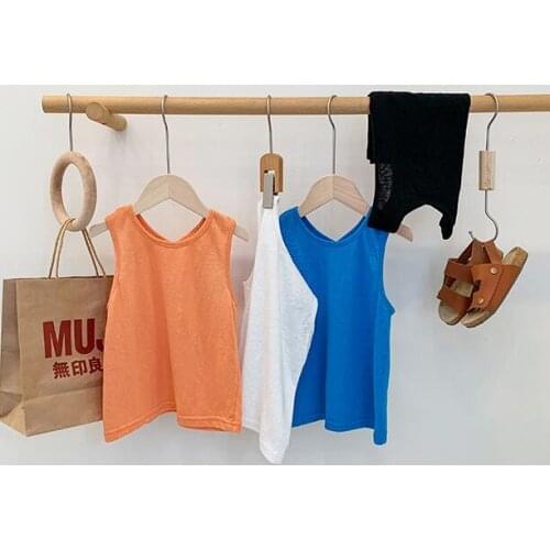 2021 new style girls boys vest summer cotton fashion kids waist vest