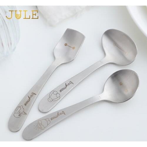 3 piece/Set Stainless Steel Cartoon Tableware for Children Dinning Knives Forks Dessertspoon Kids Cutlery Set Food Dinner Sets