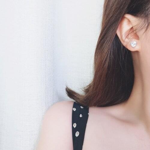 Stud Earring 925 Sterling Silver Fine Earrings For Women Fashion Girls Jewelry Trend Gift 2020 New Design Heart Zircon New 2020