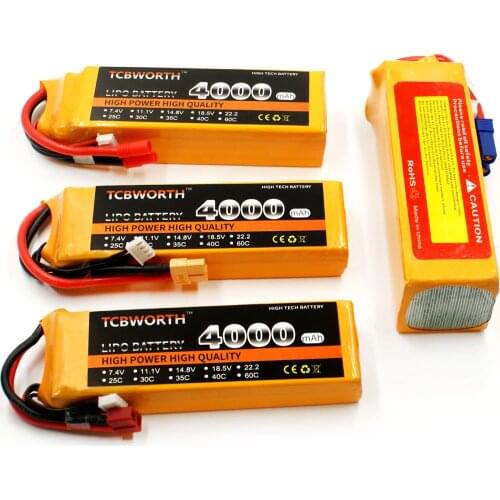2S RC LiPo Battery 7.4V 4000mAh 25C 35C 60C 2S Batteries For RC Airplane Helicopter Aircraft Quadrotor Drone Car Boat LiPo 2S