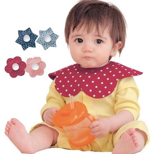 A17 Free shipping Baby cotton bibs burp cloths flower shape 360 degree rotating multifunction can choose a variety of styles