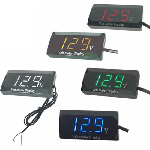 LED Display Digital Voltmeter Panel Volt Voltage Meter Tester Reverse connection protection 12V For Car motorcycle dropshiping