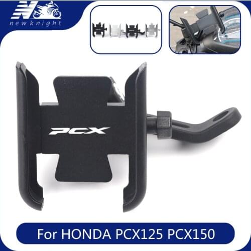 For HONDA PCX125 PCX150 Motorcycle Mobile Phone Holder GPS Navigator Mirror Handlebar Bracket Mounting Bar Kit Accessories