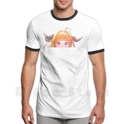 Kiryu Coco Peeker Hololive Dragon Girl T Shirt Diy Big Size 100% Cotton Kiryu Coco Kiryu Coco Coco Kiryu Hololive Holomyth
