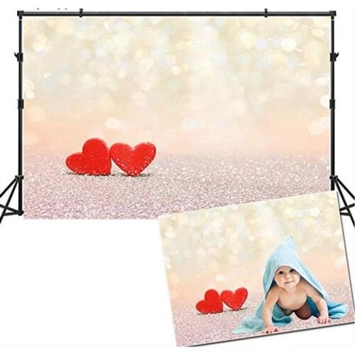 HUAYI Photography Backdrop Valentine Love Sparkling Bokeh Lights Backdrop Birthday Baby Shower Photoshoot Background XT-6011