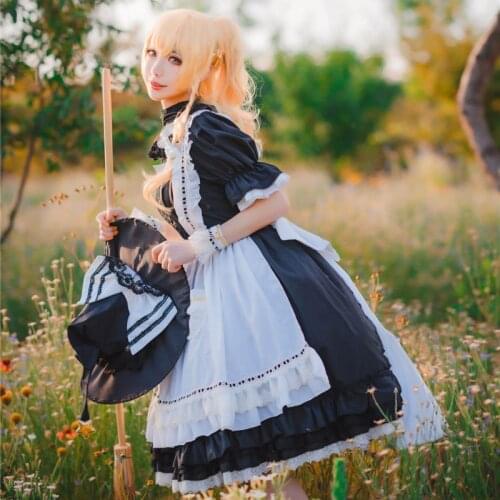 Game Touhou Project Kirisame Marisa Cosplay Costume Lovely Miad Dress Activity Party Role Play Clothing High-End Custom-Make Any