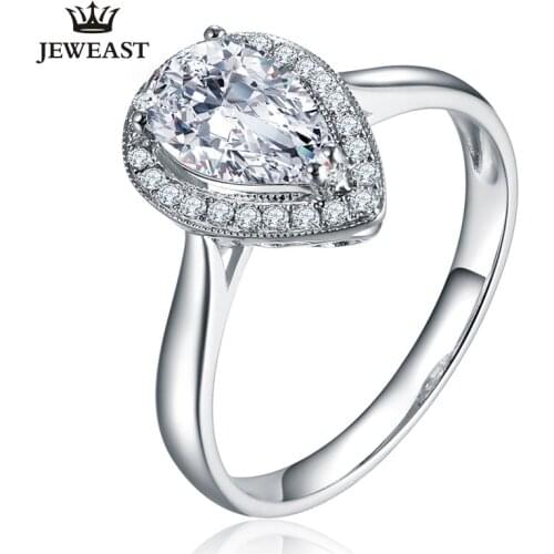 XZ Natural diamond 18K gold Pure Gold Ring Real 18K gold Solid Gold Ring Trendy Classic Party Fine Jewelry Hot Sell New 2019