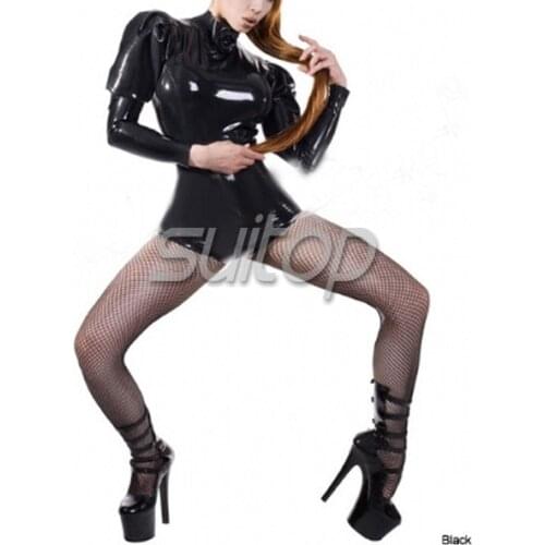 SUITOP latex catsuit made from heay latex 0.45mm attached feet heat and gloves
