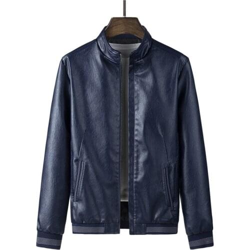 Leather Rider PU Jacket Men Casual Outwear Coat Windbreaker Motorcycle Leather Jackets Business Male Large Size Overcoats 8XL