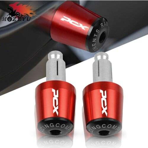 Red/Black Handle Bar End Grips Cap For HONDA PCX PCX 125 150 2015-2019 2018 2017 CNC Billet Aluminum Motorcycle Handlebar Ends