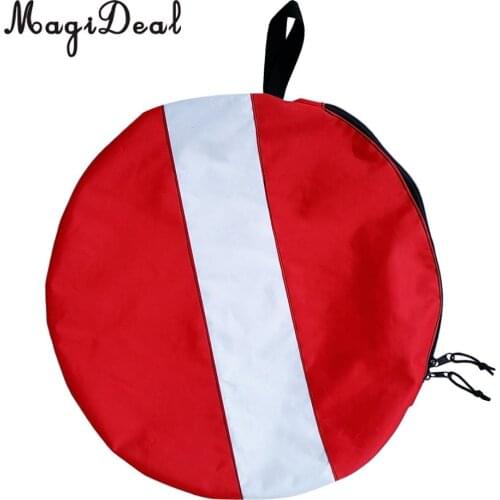 MagiDeal Dive Hose Pack Round Zipper Dive Flag Scuba Diving Snorkeling Hose Mouthpiece Regulator Gear Bag Freediving
