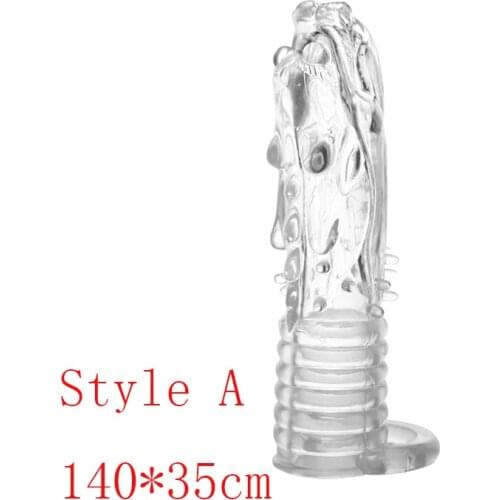 Reusable Condom Penis Extender Sleeve Rings Cock Cover Ring Dildo Sheath Penile Erection Massage Condoms Sex Toys for Men член