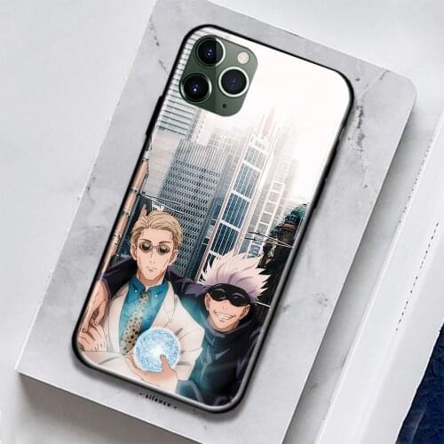 Kento Nanami Satoru Gojo Jujutsu Kaisen Soft Glass for IPhone SE 6s 7 8 Plus X XR XS 11 12 Mini Pro Max Phone Case Cover Shell