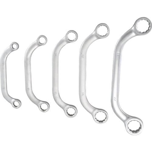 5pcs/set 8-22mm C Type Plum Wrench Spanner Set Auto Repair Wrench Tools