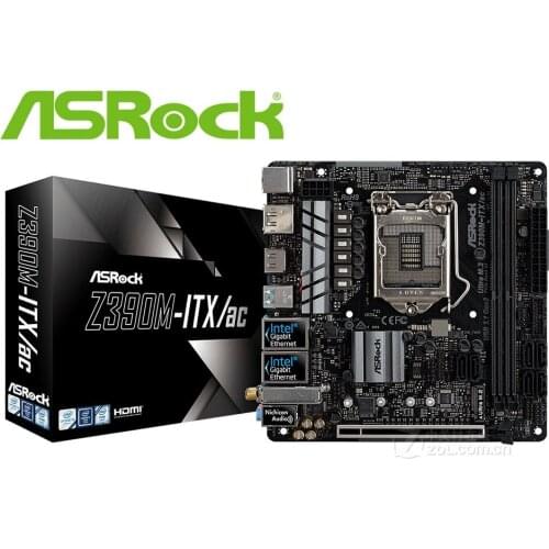 NEW ASRock Z390M-ITX/ac desktop motherboard LGA 1151 DDR4 64G USB2.0 USB3.1 Z390 Desktop Computer mainboard PC