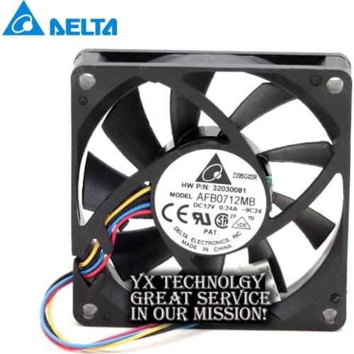 New AFB0712MB 7015 70mm 12V 0.24A PWM adjustable speed cooling fan largest wind for DELTA 70*70*15mm