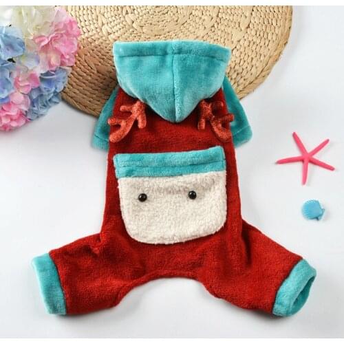 Dog Puppy Clothes Snowman Thickened Warm Overalls Jacket Fit All Dog Pet Cat Winter Pet Cute Costume Dog Clothing Coat