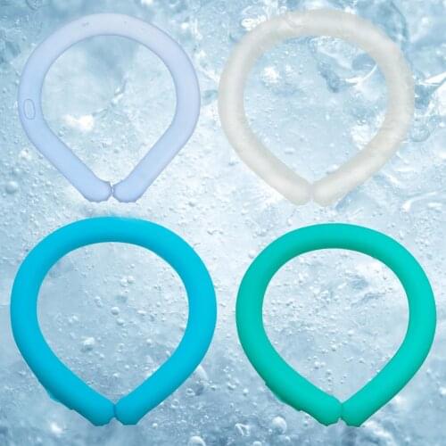 Neck Cooling Tube Wearable Safe Reusable Neck Ring Hands Free Cold Gel Ice Pack For Hot Summer Relief For Hot Flashes And Fever