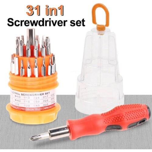 OOTDTY 31 In 1 Multifunctional Magnetic Precise Manual Screwdriver Bits Set for Phone Watch Laptop Disassembly Repair Tools