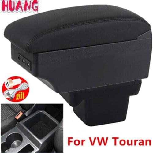 For VW Touran car armrest leather arm rest storage box car-styling rotatable center console interior accessories 2016 auto