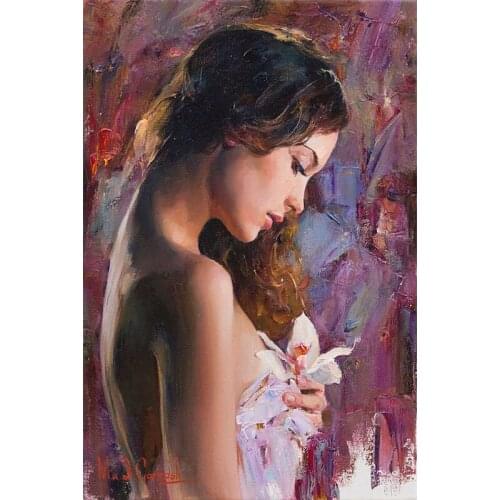 Pop Art Romantic Woman Nude Sexy Canvas Oil Painting For Living Room Decoration