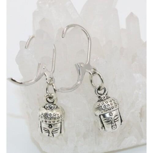 Silver-color drop earring lucky buddha shape 8*10mm dangle earrings for women new arrival gifts jewelry B2674