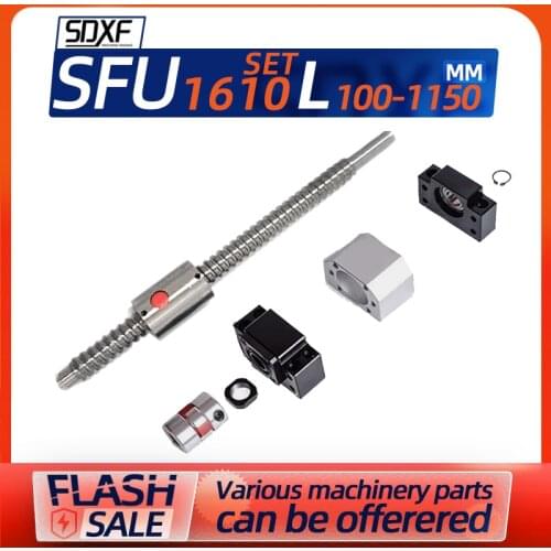 One set, ball screw Straight nut, SFU1610 + BKBF12 + DSG16H, + XB25 * 30 coupling, factory direct sales
