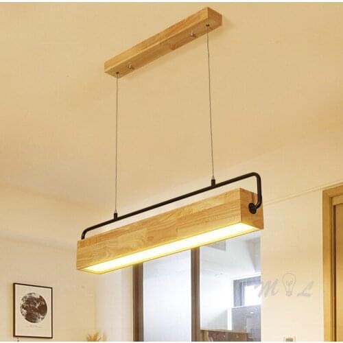 Nordic Modern Wood Lamp Deco Hanging Lamp Led Kitchen Light Fixtures Dining Room Light Office Living Room Suspension Luminaire
