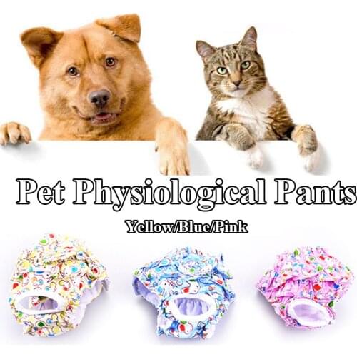 Universal Pet Menstrual Pants Casual Cotton Comfortable Pet Safety Pants Small Fresh Colorful Puppy Hygiene Pants Pet Supplies