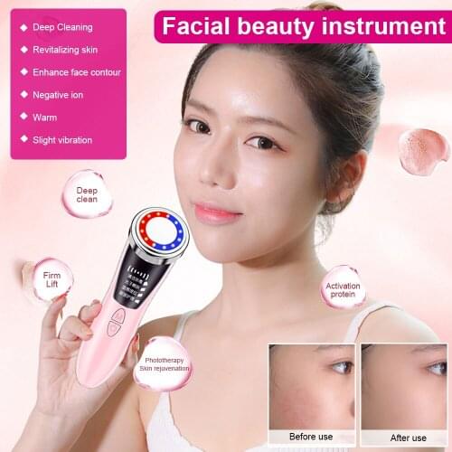EMS Face Skin Care Lifting Home Beauty Device Importer LED Photon Light Therapy Skin Rejuvenation Anti Aging Tools Massager