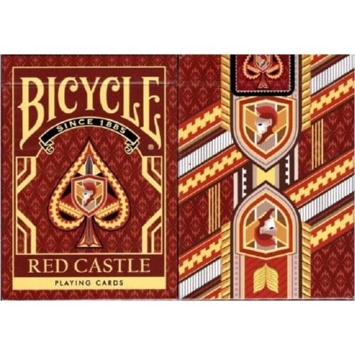 Bicycle Red Castle Playing Cards Poker Size USPCC Collectable Deck Magic Card Games Magic Tricks Props for Magician