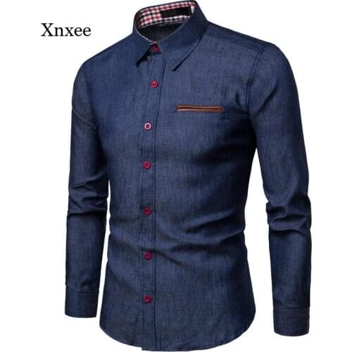 Мужские джинсовые рубашки Xnxee China At AliExpress