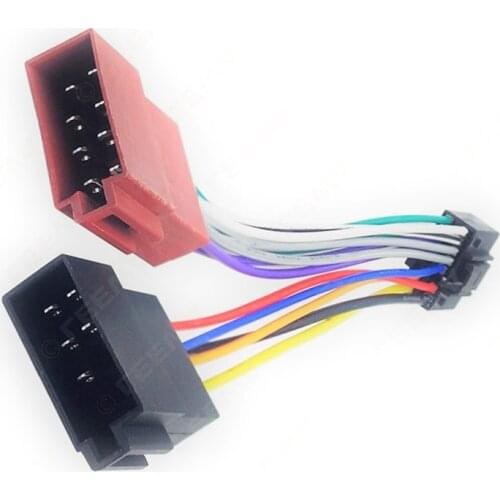 Wire Harness Adaptor Car Stereo Radio ISO Standard Connector Adapter 16 Pin Plug Used to transfer JVC audio plugs to EU