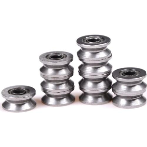 10 pcs 4x13x6mm V624ZZ V Groove Roller Wheel Small Ball Bearings Pulley Wheels Bearing Wire Track Guide