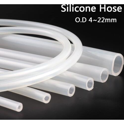 100cm I.D 8~16mm Food Grade Transparent Silicone Rubber Hose Silica Gel Hose Heat Resistant Aquarium Flexible Silicone Tube