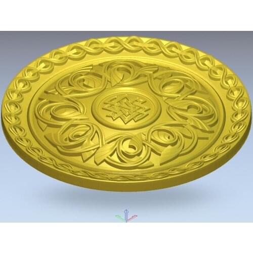 3d model relief for cnc in STL file format rosette_30