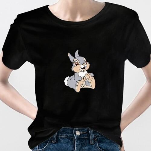 Bambi Disney Thumper Edgy Clothes Friends Tshirt Woman 2021 Brand T Shirt Cute European Kawaii Streetwear Summer Casual Hipster