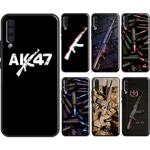 Military Bullets Handgun Gun Soft Case For Samsung Galaxy A52 A42 A12 A20e A21S A10 A40 A50 A70 A51 A71 A31 A41 Cover