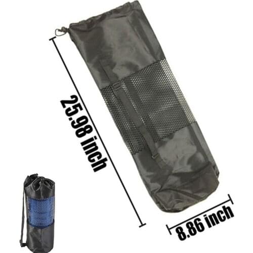 Black yoga backpack yoga mat Bag waterproof backpack yoga bag Nylon Pilates Carrier Mesh Adjustable Strap Sport Tool Convenience