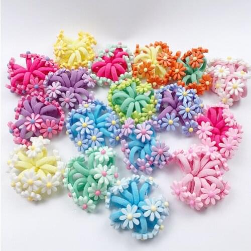 10pcs/bag Flower Children Hair Ropes Headdress Elastic Rubber bands Ponytail Cute Hair Accessories Mini Hair For Girls