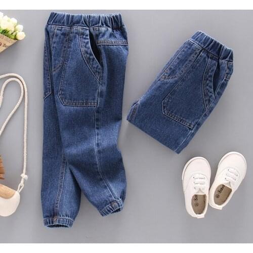 Baby Jeans Solid Color Toddler Jeans Spring Autumn Jeans Infantil Casual Style Girls Clothes