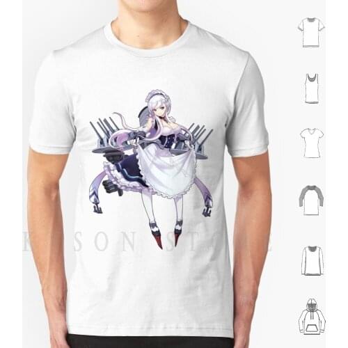 Belfast T Shirt Print For Men Cotton New Cool Tee Azur Lane Belfast