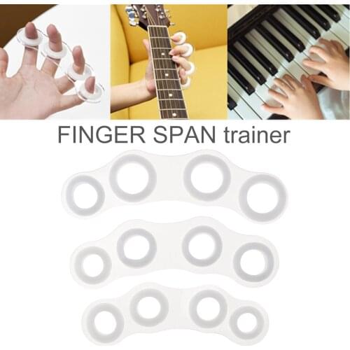 Guitar Finger Span Training Bass Piano Hand Finger Exerciser White Tension Grip Power Trainer