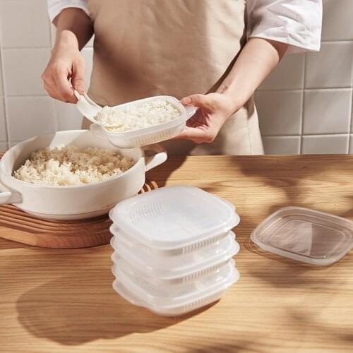 Rice Sub Packaging Fresh-keeping Box Can Be Frozen And Heated In Microwave Oven Vegetable Rice Separate Rice Sub Packaging Box