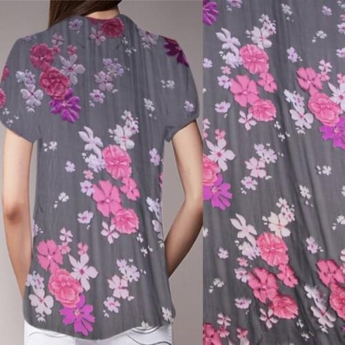 Red white and purple flower design Silk burnt-out satin fabric very soft,SBO053