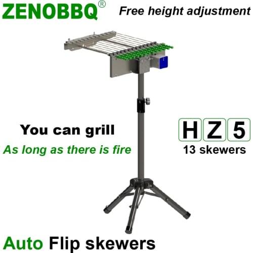 ZENOBBQ Hanging Auto Flip Skewer Free Height Adjustment As long as the Heat Source can BBQ Kebab Multifunctional skewers machine