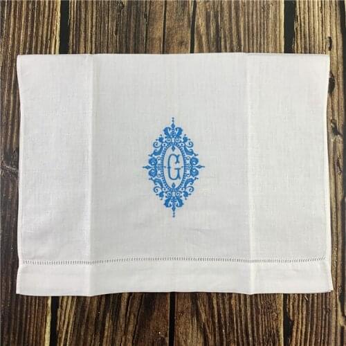 Fashion Guest Towels (Letter-G) Monogrammed Tea 14X22-Inch ZM-1007